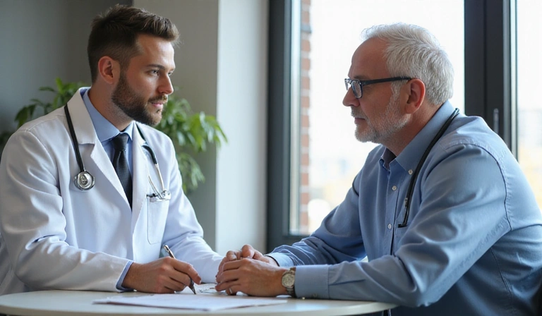 Doctor consulting with patient