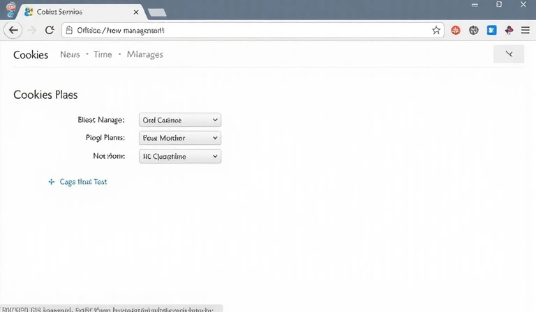 Browser settings for cookie management